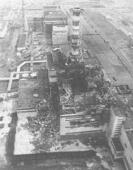 Una veduta della centrale nucleare russa di Chernobyl