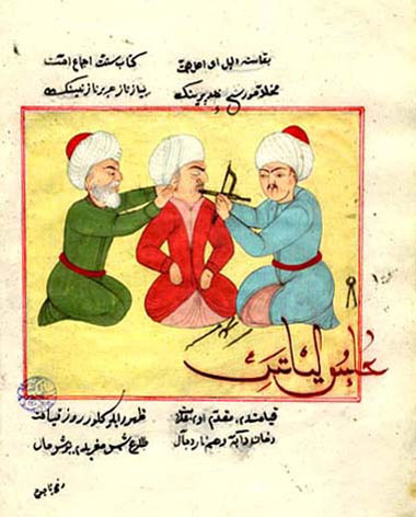 Un dentista ottomano all’opera.
