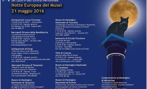 Notte europea dei musei 21 maggio 2016