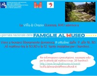 Giornata Nazionale delle Famiglie al Museo alla Villa di Orazio (Licenza, Rm)