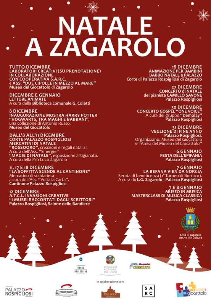 “Natale a Zagarolo”, ricco cartellone di eventi per il periodo natalizio