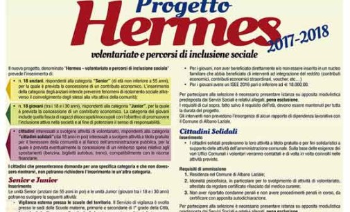 Albano, Servizi Sociali: aperte le selezioni per il progetto “Hermes”