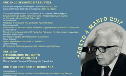 Palestrina – “Giornata di studi in Onore di Lino Bianchi”
