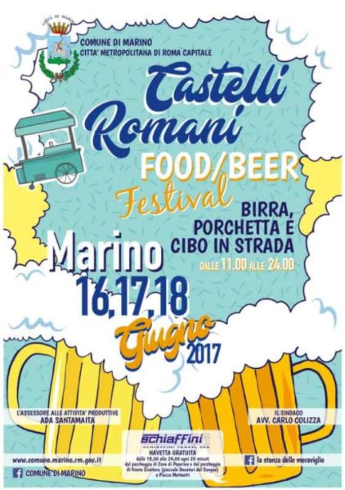 Al via Castelli Romani Food Fest Marino 2017