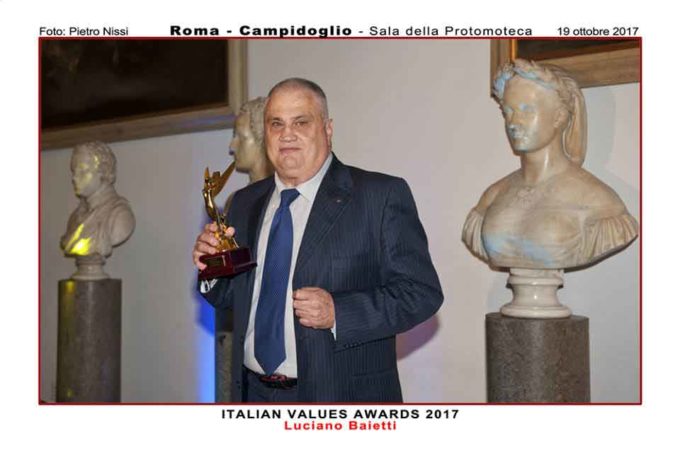 Luciano Baietti premiato in Campidoglio