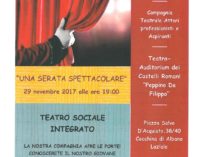 Albano Laziale, mercoledì 29 novembre in scena il teatro sociale con “Una serata spettacolare”