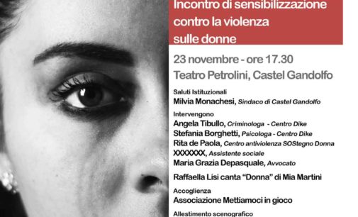 “Non è amore” A Castel Gandolfo un incontro di sensibilizzazione contro la violenza sulle donne