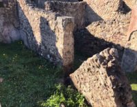 Pompei – Cedimento muro Casa della caccia ai Tori, Regio VI