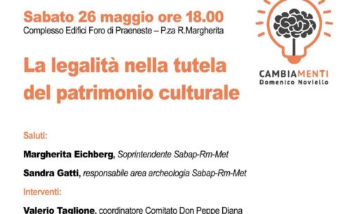 Palestrina – Conferenza  “La legalità nella tutela del patrimonio culturale”
