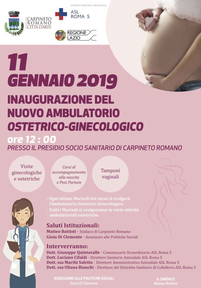 Carpineto – Inaugurazione nuovo ambulatorio ostetrico-ginecologico