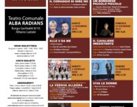 Albano Laziale: inizia la Stagione Teatrale, nel 2020 lavori di ristrutturazione all’Alba Radians