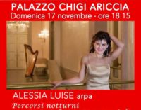 A Palazzo Chigi di Ariccia percorsi notturni e sensoriali con l’arpa di Alessia Luise