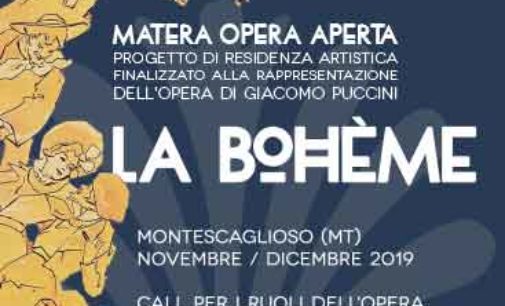 MATERA OPERA APERTA, call per tutti i ruoli della Bohème di Puccini