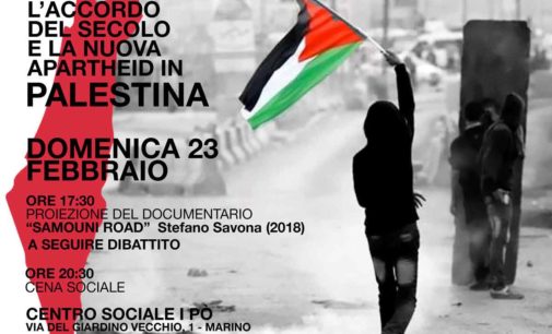 Domenica 23, cinema e incontro sulla Palestina a Marino