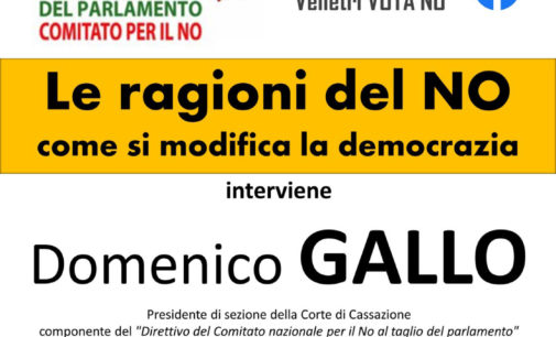Domenico Gallo alla Casa delle Culture “le ragioni del NO al referendum”