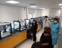 Una delegazione istituzionale dalla Germania in visita al laboratorio di Calcinate