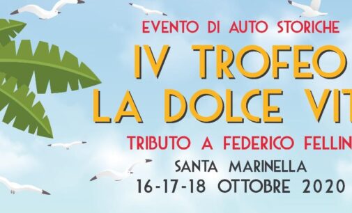 Auto d’epoca, torna il Trofeo ‘La Dolce Vita’ – Al via dal 16 al 18 ottobre la quarta edizione, con tributo a Federico Fellini e in sostegno dell’Ospedale Pediatrico Bambin Gesù