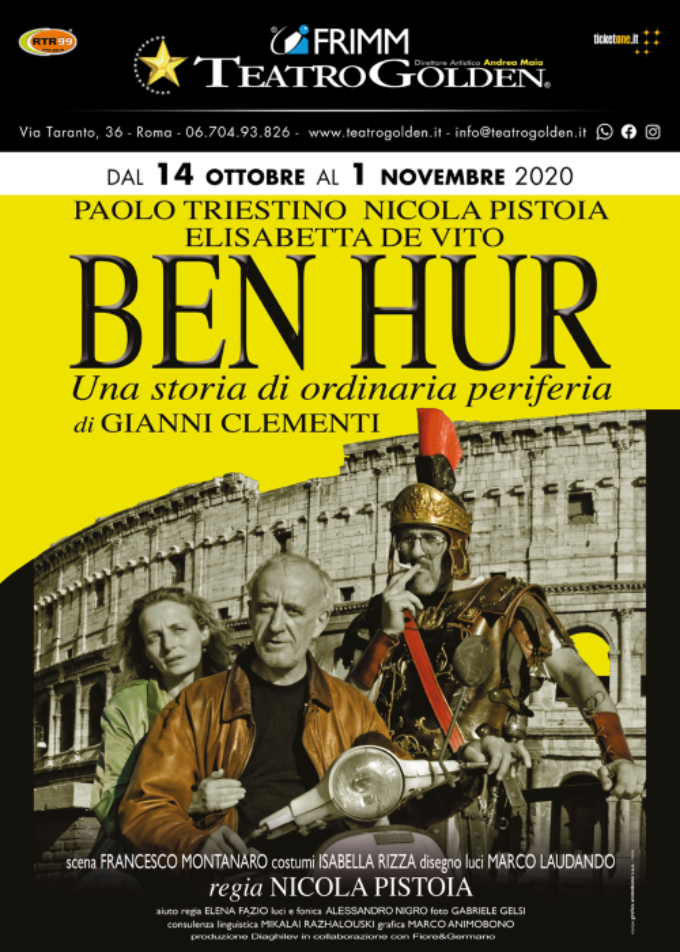 Dal 14 ottobre Triestino e Pistoia tornano, prima dell’addio, con “Ben Hur”