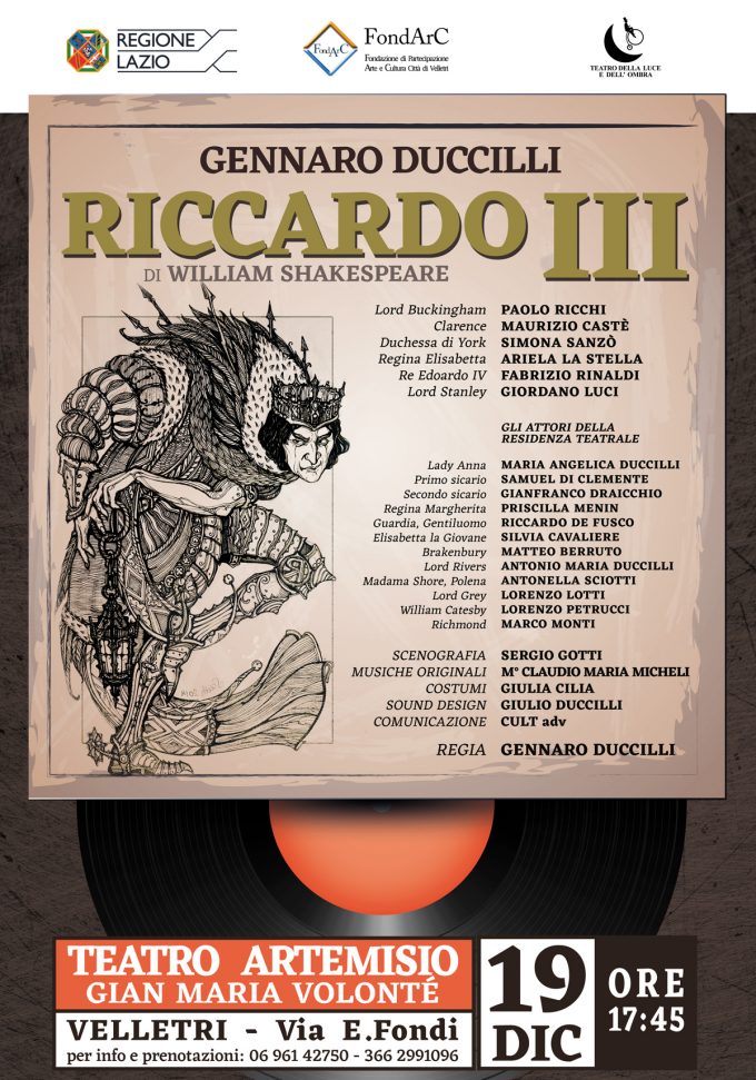 “Riccardo III” per la regia di Gennaro Duccilli al Teatro Artemisio