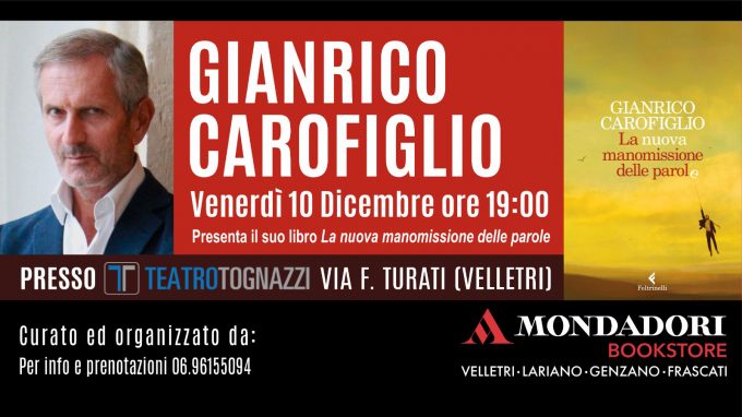 Gianrico Carofiglio al Teatro “Tognazzi”