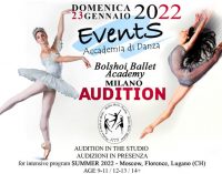 Master Class/Audizione del Bolshoi Ballet Academy di DANZA CLASSICA Domenica 23 gennaio 2022 Milano