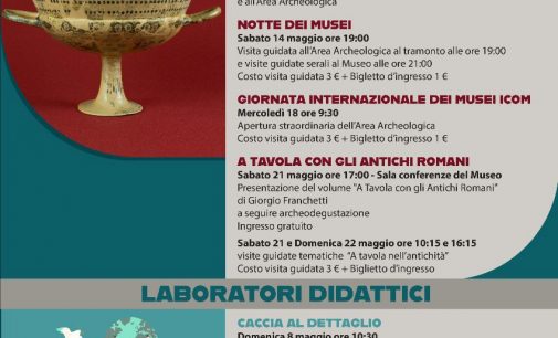Il Museo Civico Archeologico Lavinium vi presenta anche per il mese di maggio