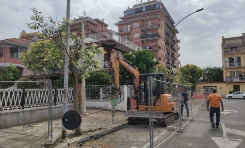 Pomezia: Iniziati i lavori in Piazza Bassanetti