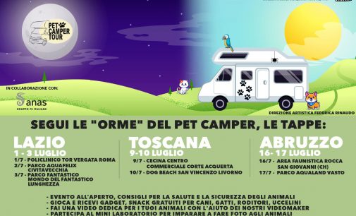 Riparte il camper solidale degli animali: “Pet Camper Tour”