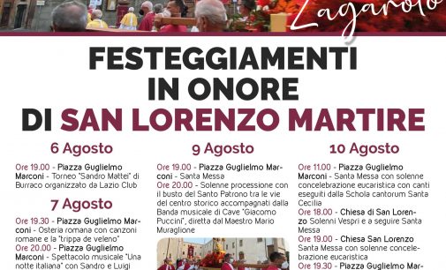Festeggiamenti in onore di San Lorenzo Martire Dal 6 al 10 Agosto a Zagarolo