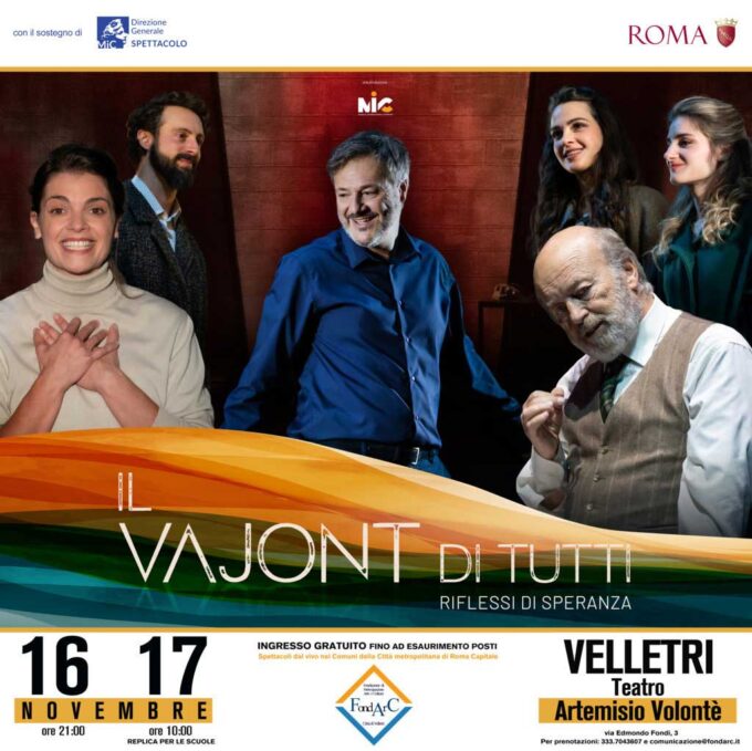 “Il Vajont di tutti, riflessi di speranza” al Teatro Artemisio-Gian Maria Volontè