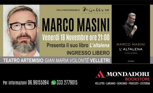 Marco Masini presenta il suo libro al Teatro Artemisio-Volonté di Velletri