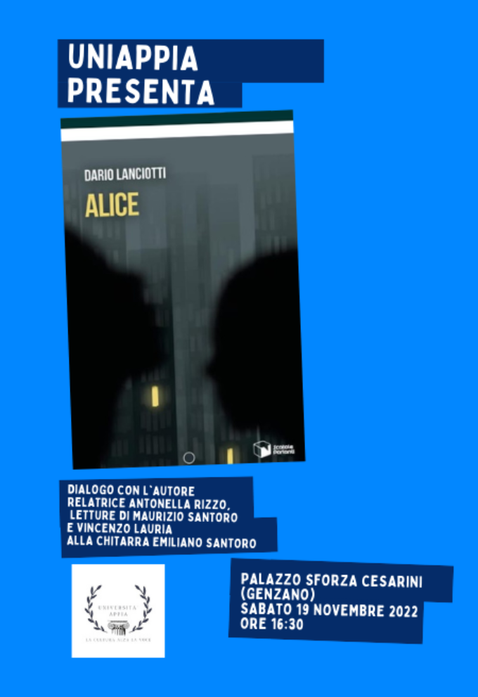 “Alice” di Dario Lanciotti il 19 novembre a Genzano