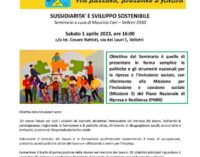 Velletri2030 Seminario – SUSSIDIARITA’ E SVILUPPO SOSTENIBILE:  1 APRILE 2023