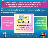A Torvaianica il camper dello screening oncologico