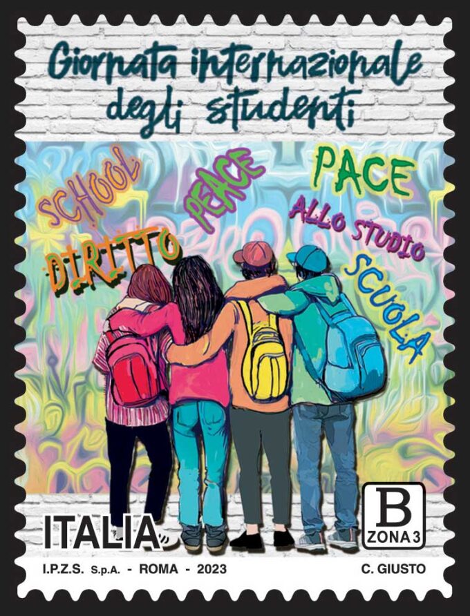 Emissione francobollo Giornata Internazionale degli studenti