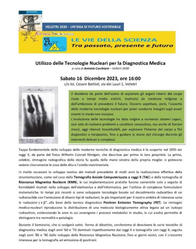 “Utilizzo delle Tecnologie Nucleari per la Diagnostica Medica”
