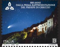 Emissione francobollo Prima Rappresentazione del presepe di Greccio