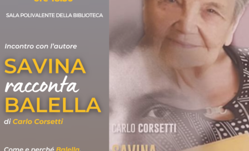 Venerdì 2/2 a Grottaferrata “Savina racconta Balella” del Professor Carlo Corsetti