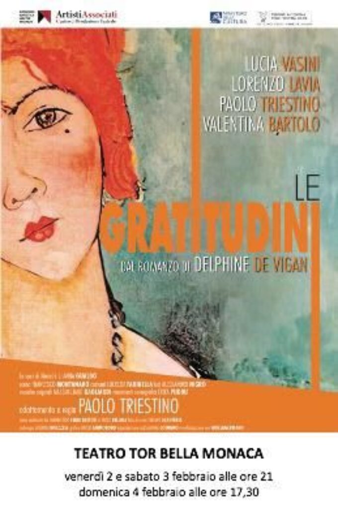 Triestino porta al Teatro Tor Bella Monaca “Le gratitudini” di Delphine de Vigan