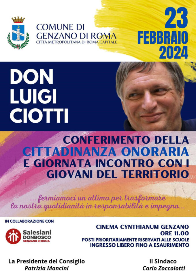 conferimento cittadinanza onoraria don Luigi Ciotti