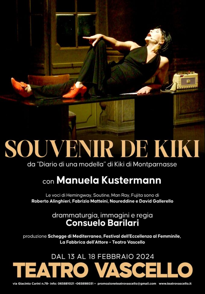 Souvenir de Kiki Con Manuela Kustermann regia Consuelo Barilari dal 13 al 18 febbraio TEATRO VASCELLO