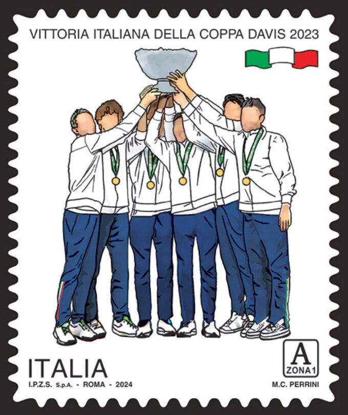 Emissione francobollo “Vittoria italiana della Coppa Davis 2023”