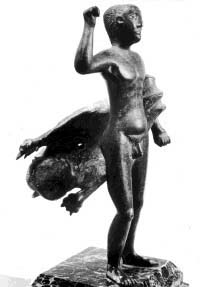 Statuetta in bronzo di Ercole