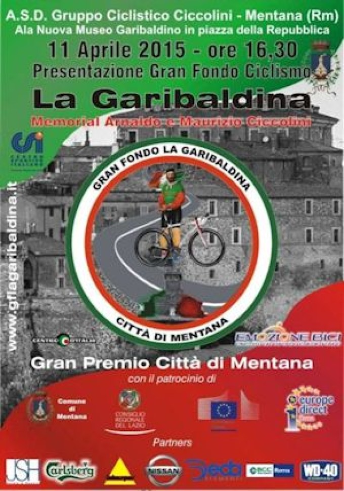 Granfondo La Garibaldina: sabato 11 aprile la presentazione a Mentana
