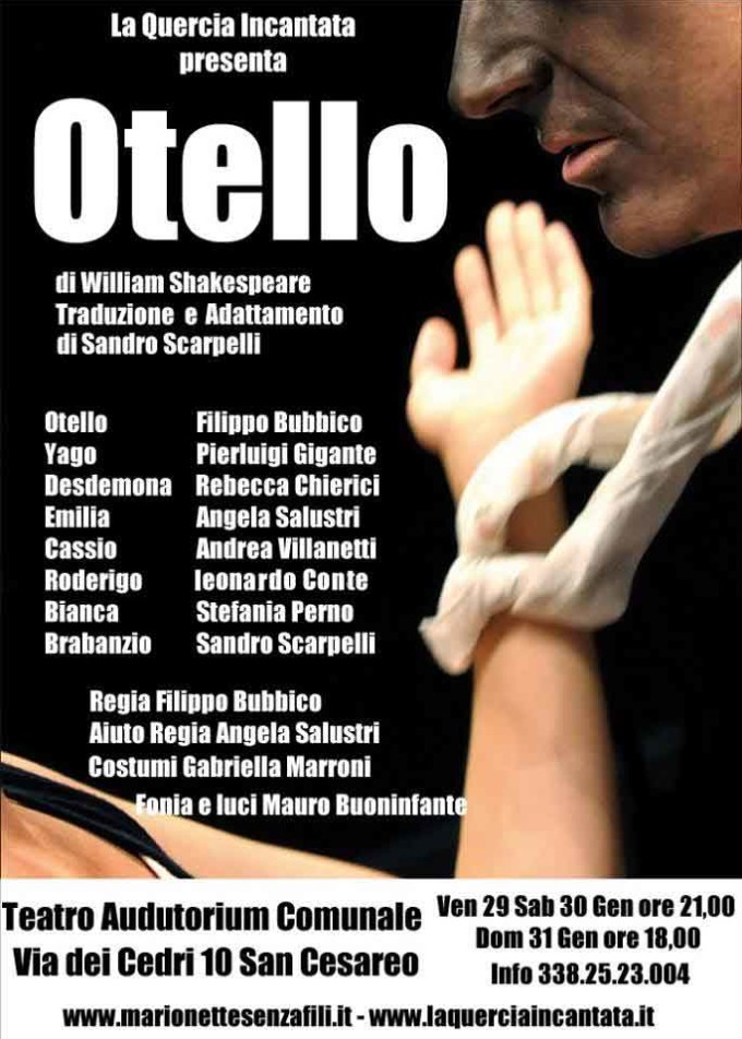 Al Teatro Auditorium Comunale Giulanco la compagnia “La Quercia Incantata” con “Otello”
