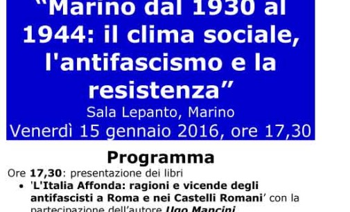 Marino, 15 gennaio, si parla di fascismo e resistenza