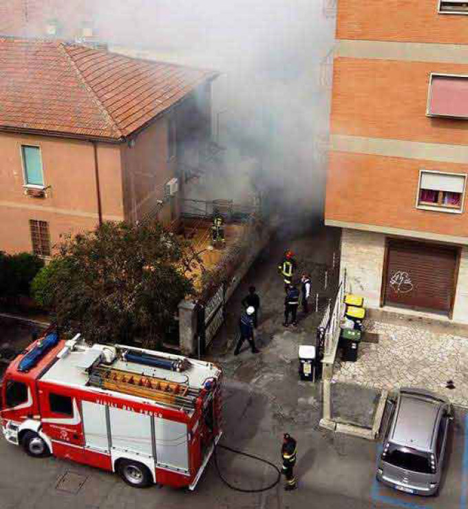 Ciampino – Incendio in appartamento in centro città