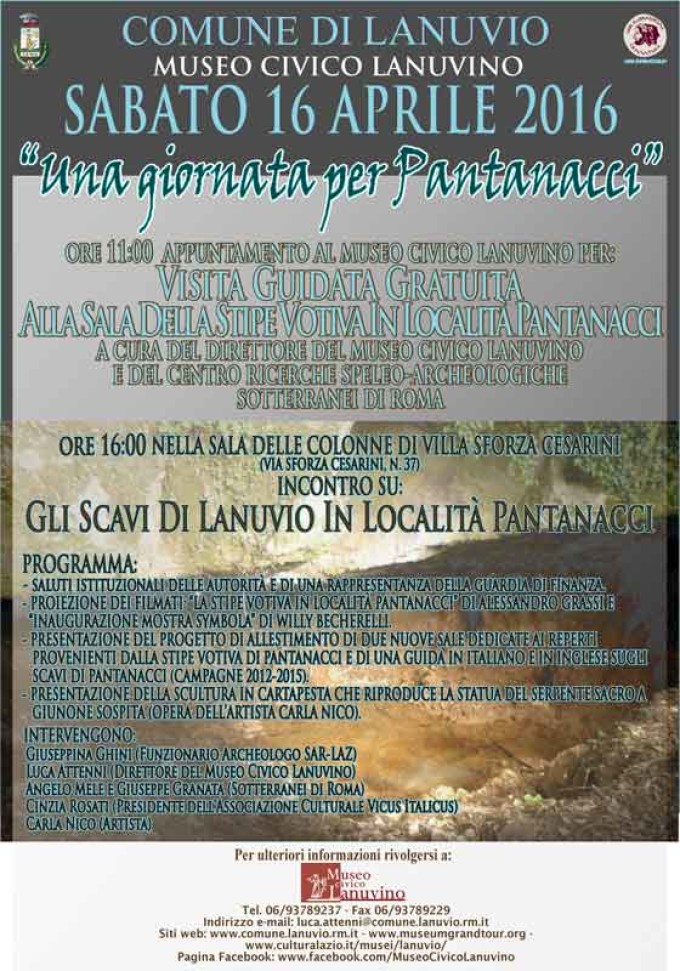 MuseoCivicoLanuvino: “Una Giornata Per Pantanacci”