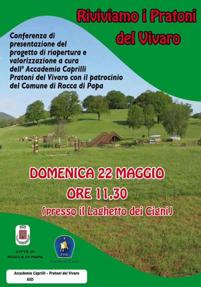 Domenica 22 la conferenza di riapertura del Centro Equestre dei Pratoni del Vivaro