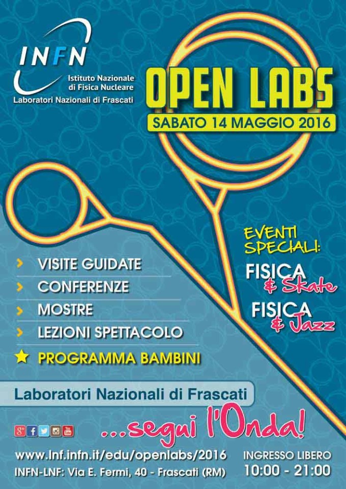 INFN – Laboratori Nazionali di Frascati – OpenLabs 2016 …segui l’Onda!